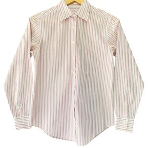 Brooks Brothers 346 Cotton Oxford Pin Stripe Button Shirt